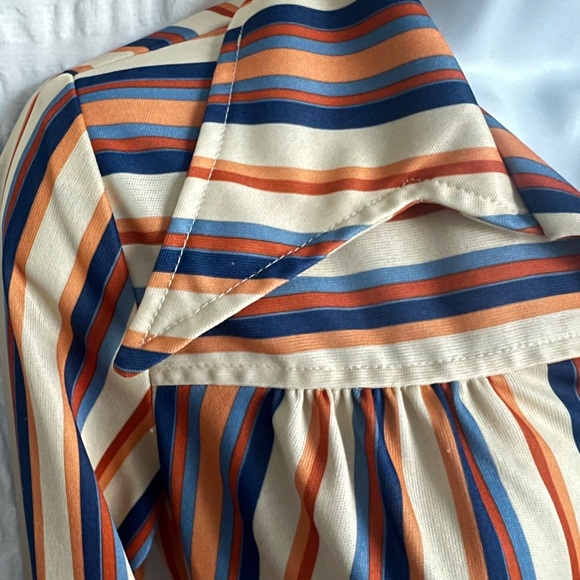 Vintage 1970s Polyester Shirt Dress - Picture 7 of 12